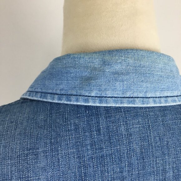 MOTHER Snap Button ALL My EX'S Picking Up The Piece Long Sleeve Chambray Shirt - Picture 15 of 16